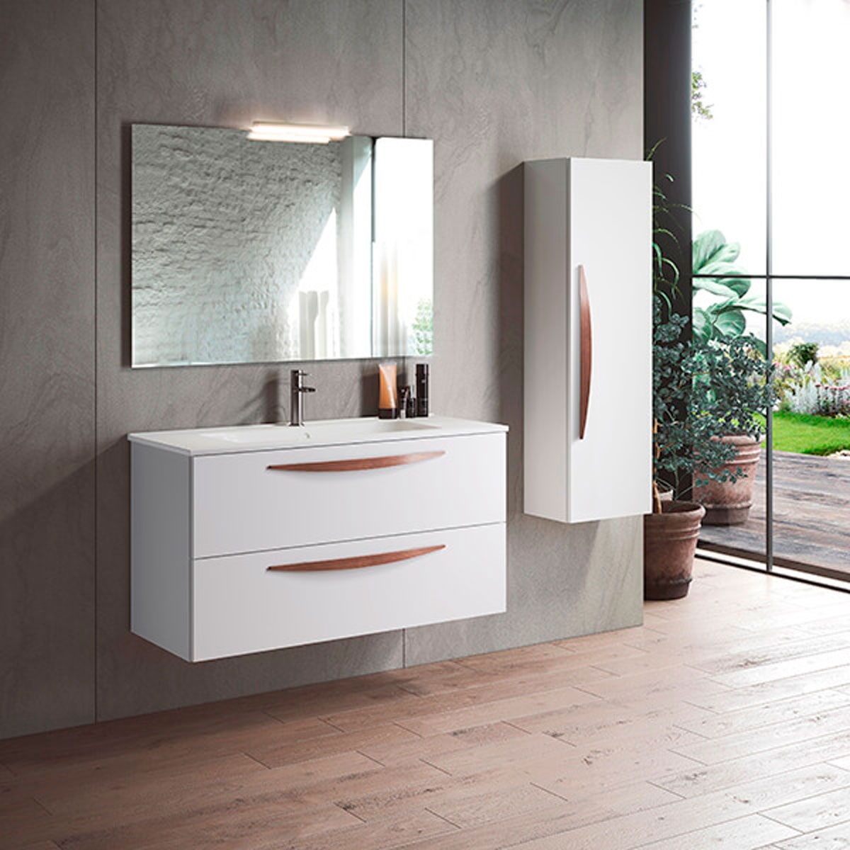 mueble baño arco 2c blanco