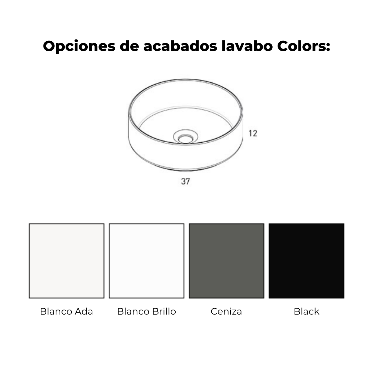 lavabo colors 2c arco black