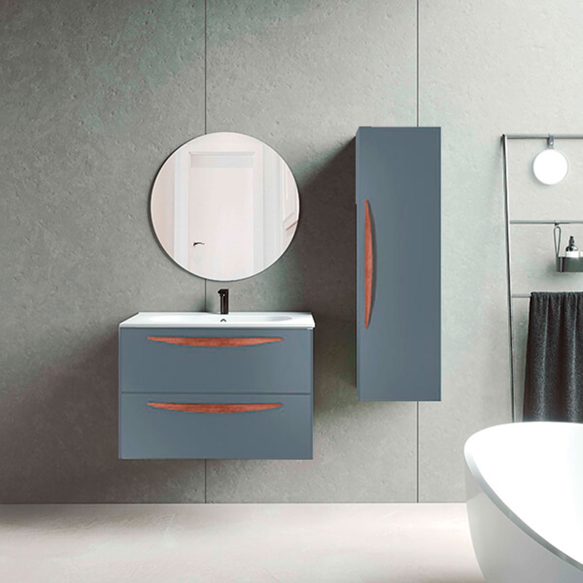 Mueble de Baño Suspendido 120cm con Lavabo Cerámico 2 Senos | Mueble Baño  Colgado Pared con Lavabo Doble Seno de 2 Cajones con Cierre Amortiguado y