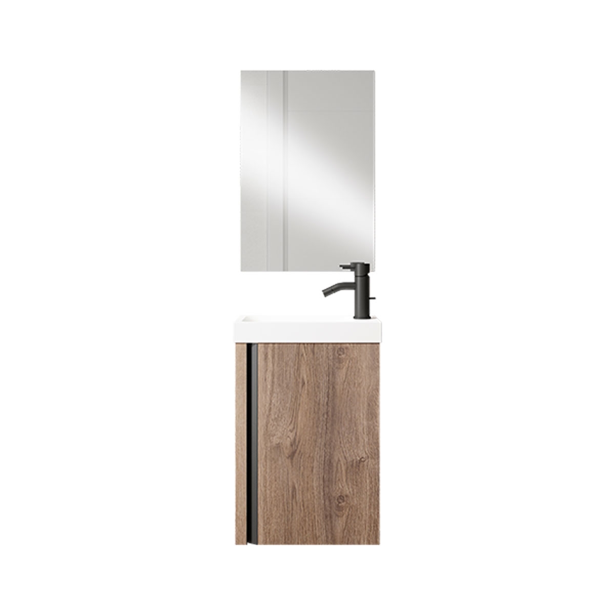 Mueble de baño 40 cm con espejo y lavabo modelo lagos8