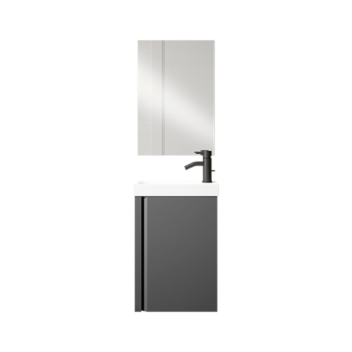 Mueble de baño 40 cm con espejo y lavabo modelo lagos12