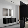 Móvel de casa de banho com puxador de vidro medelo decor acabamento preto2