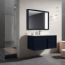 Mueble de baño con tirador cristal medelo decor acabado navy