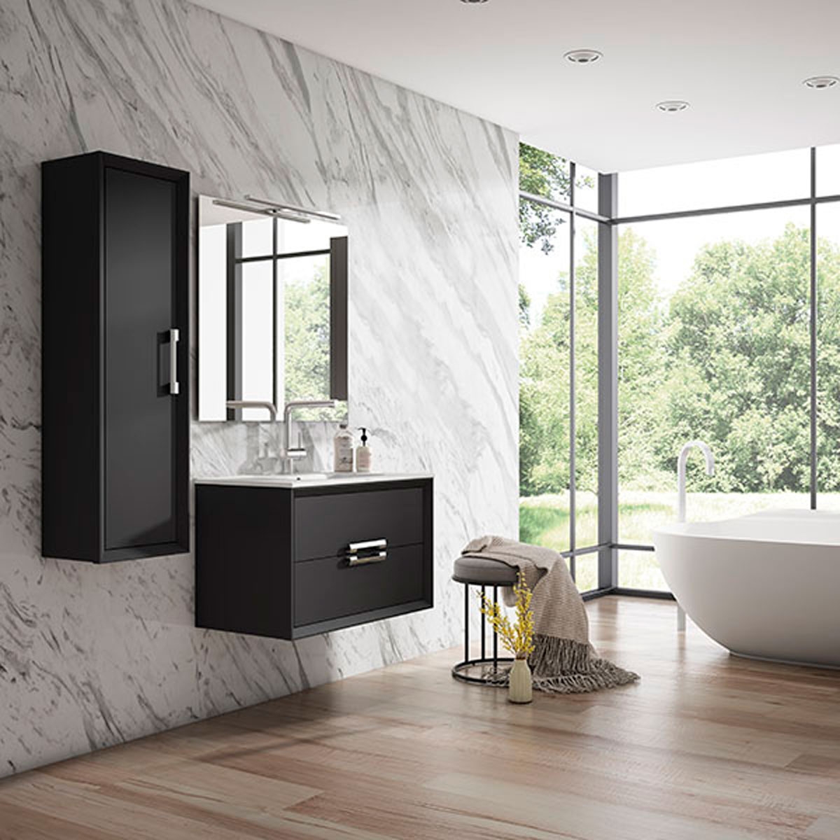 Mueble de baño modelo decor acabado black2