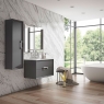 Móveis de casa de banho modelo decor acabamento cinza2