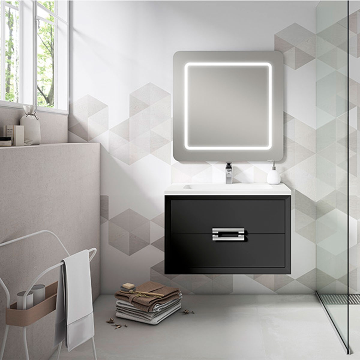 Mueble de baño modelo decor acabado black