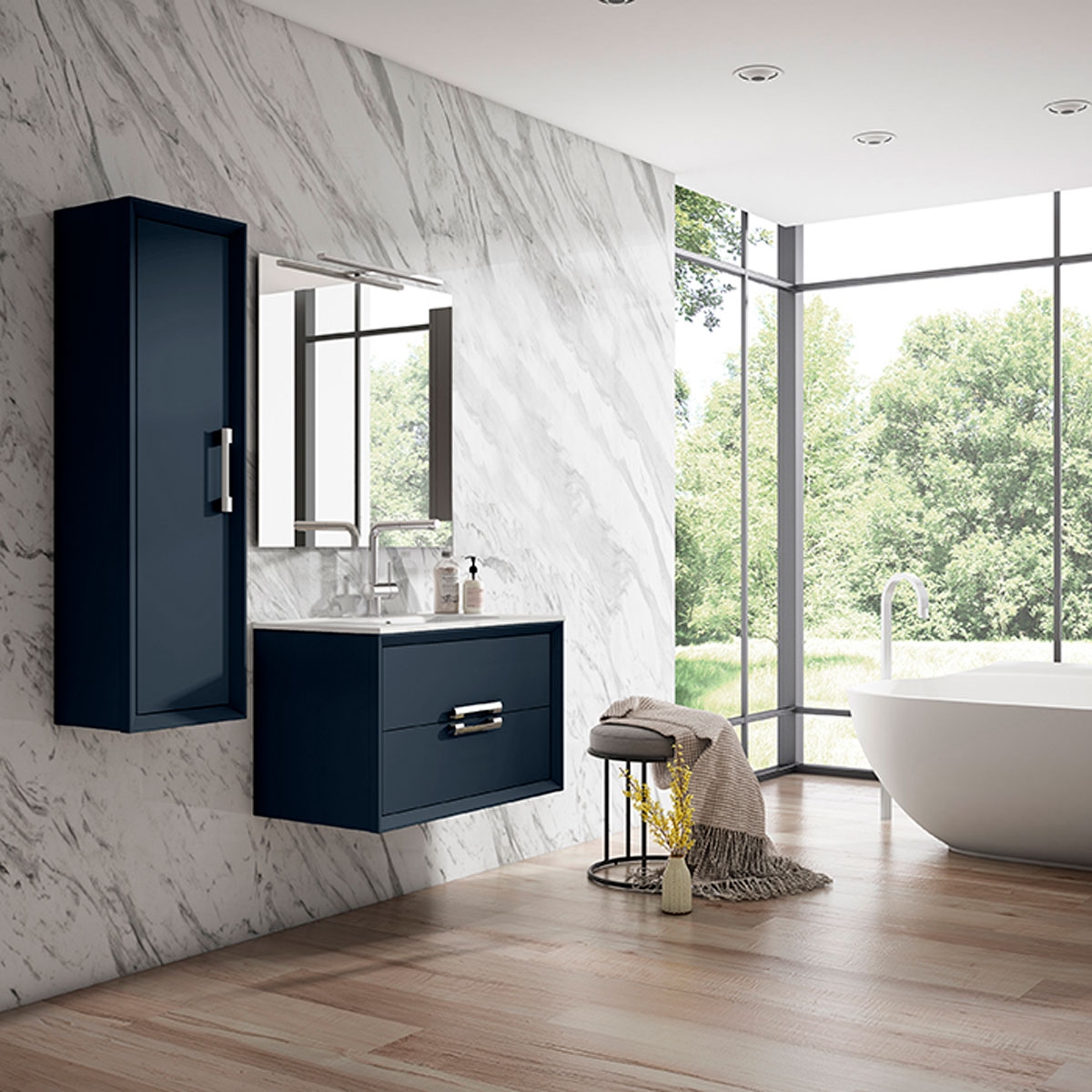 Mueble de baño modelo decor acabado navy14