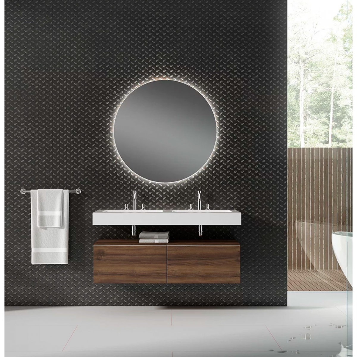 Mueble de baño modelo nomad lavabo integrado 1 cajón