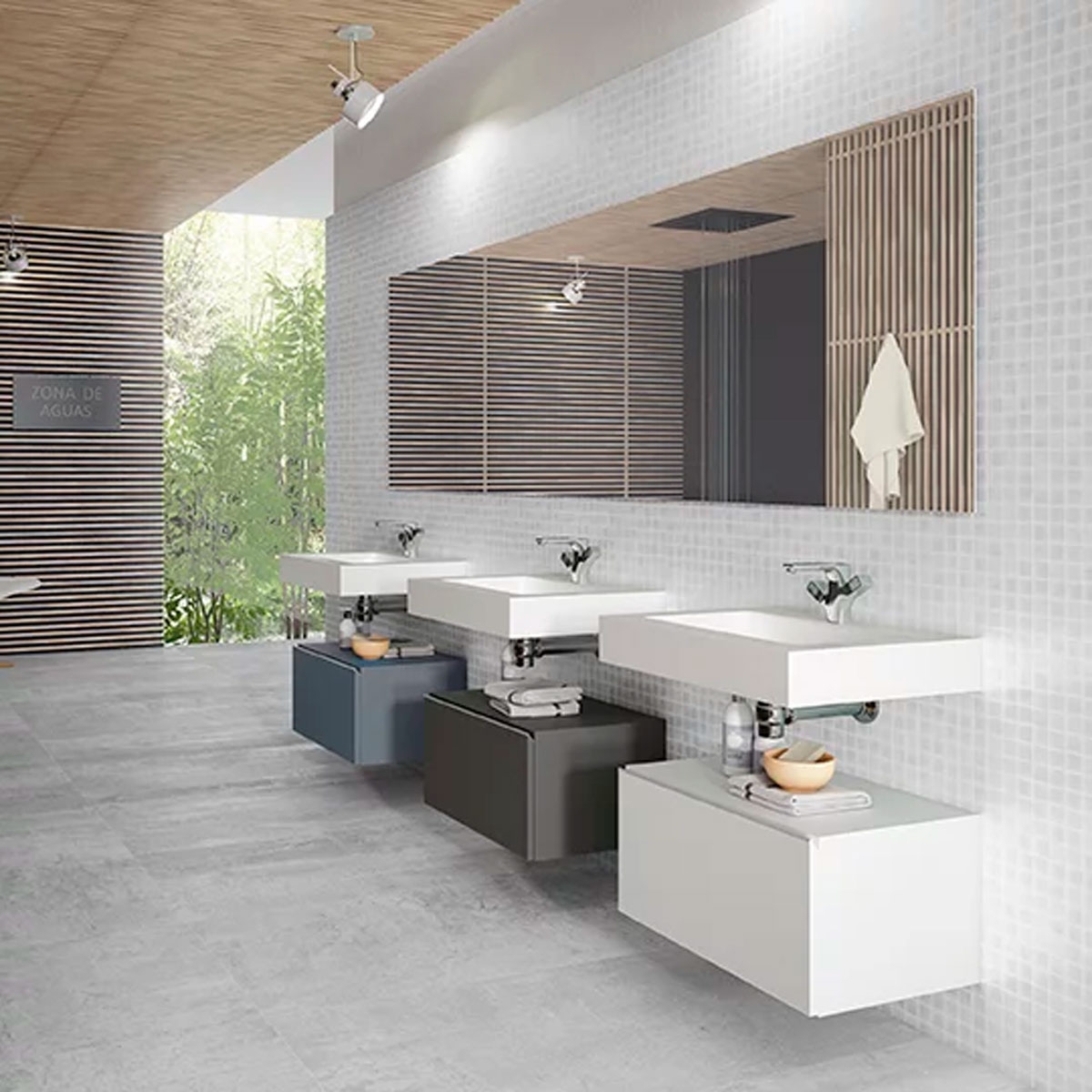 Móveis de casa de banho modelo nomad lavatório integrado 1 gaveta6