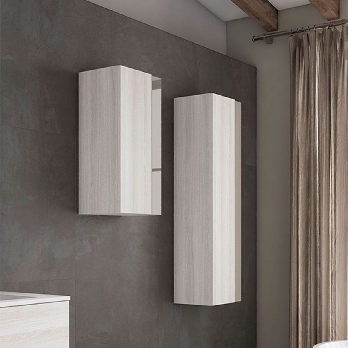 Columna mueble auxiliar de baño susspendido 70cm Modelo Vision2