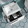 Mueble de baño suspendido de suelo 2 cajones con lavabo integrado Modelo Scala19