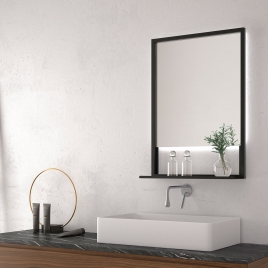 Mueble Baño Aroa color Blanco/gris con espejo