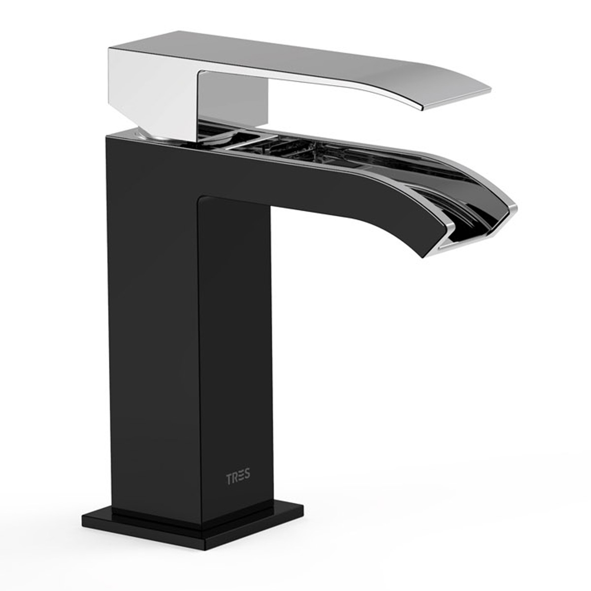 Grifo Cascada Lavabo Cuadro Exclusive_Cromo-Negro