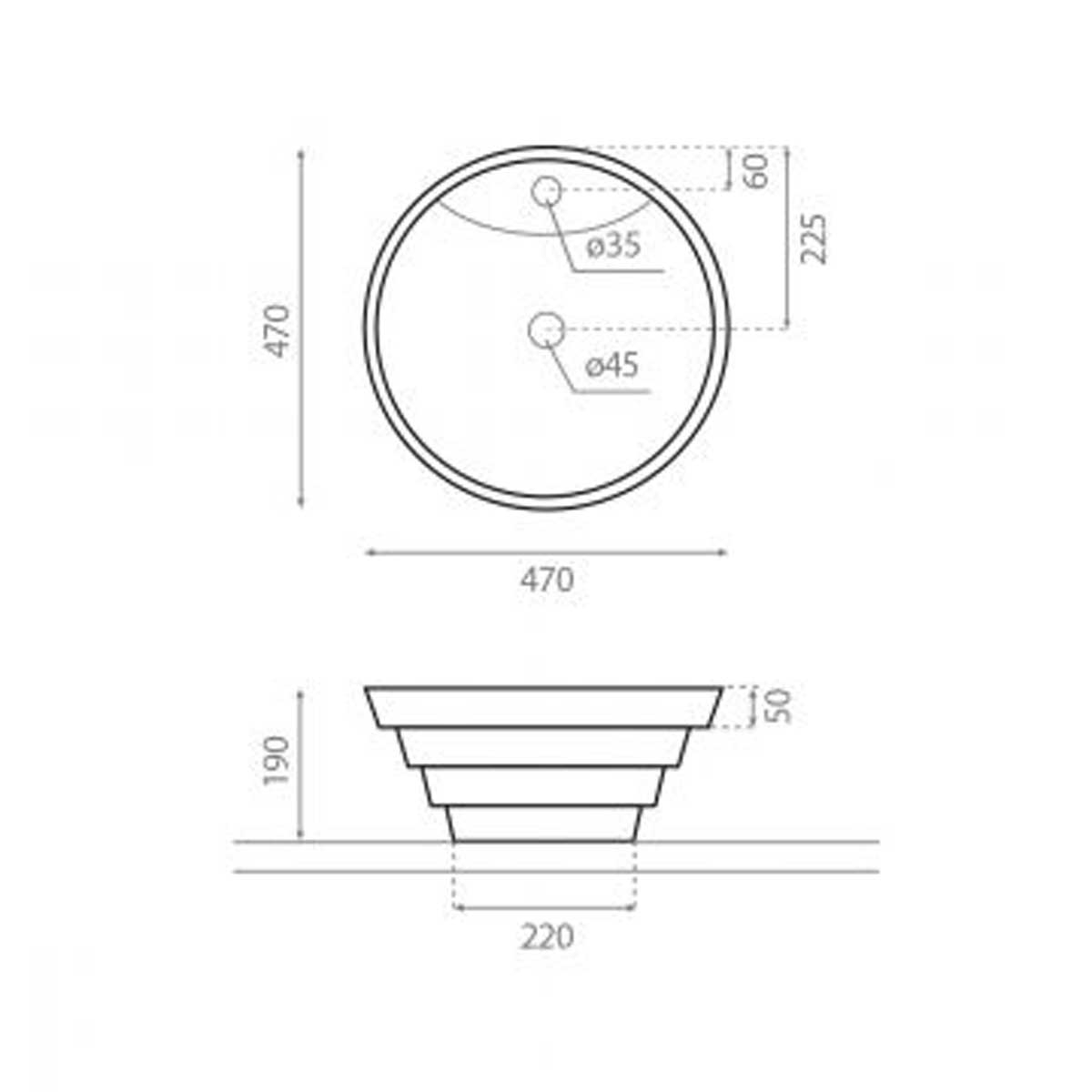 Lavabo Circular Atlanta - Lavabos circulares - Marca The Bathco