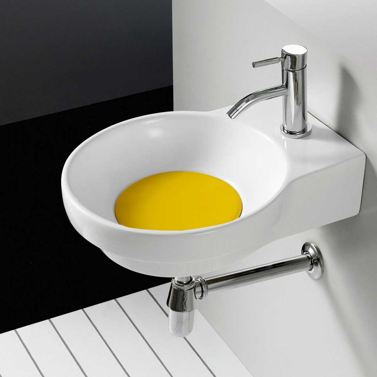 Lavabo Circular Marsella Amarillo The Bathco