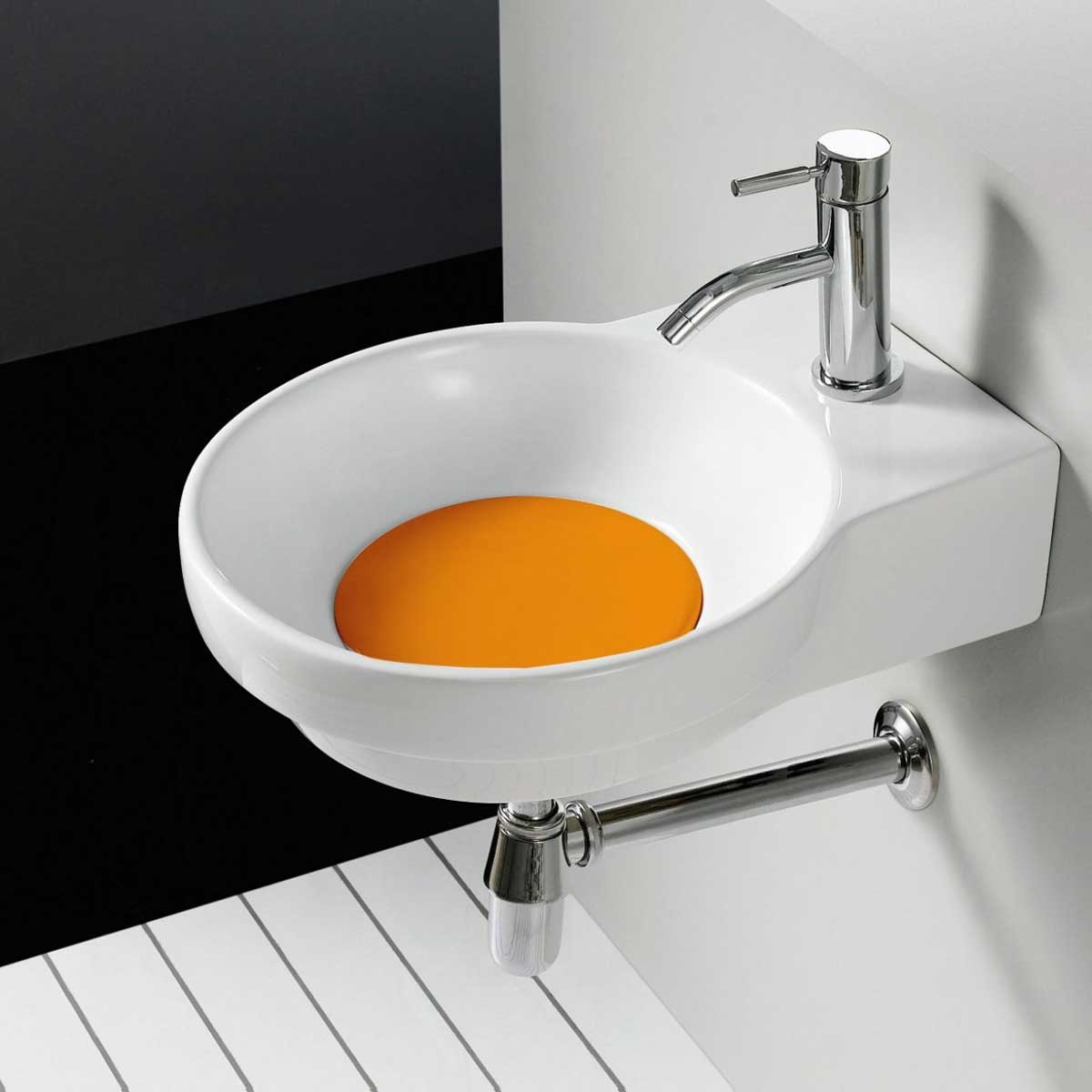 Lavatório Circular Marseille Laranja The Bathco