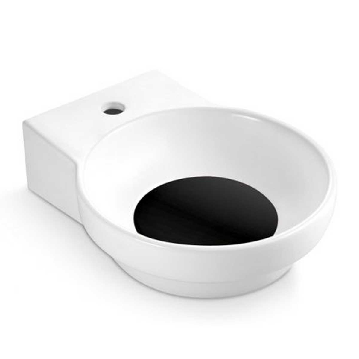 Lavabo Circular Marsella Negro - The Bathco