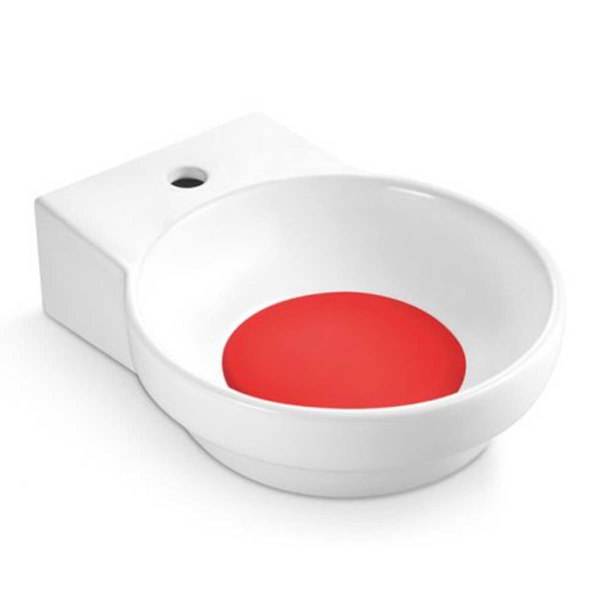 Lavabo Circular Marsella Rojo - The Bathco