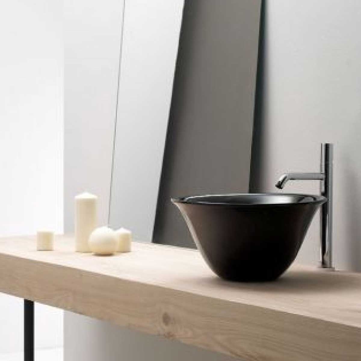 Lavatório circular Nordic Preto The Bathco