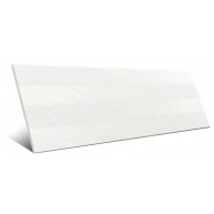 1207 Branco Brilhante Relevo Espinha 40x120 Serie Kara Porcelanite