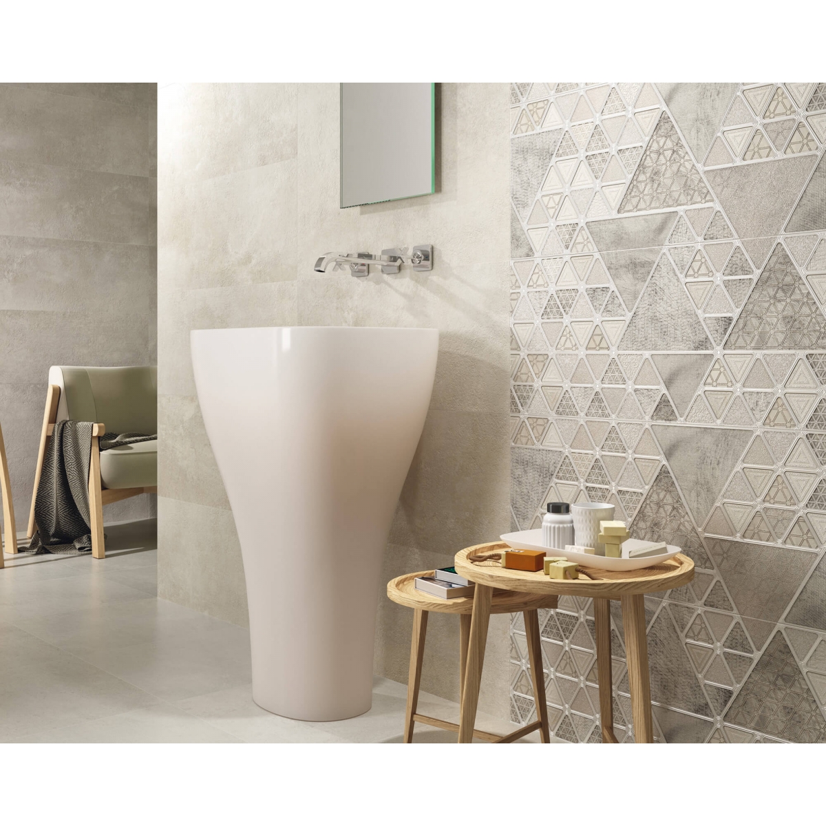 8200 Perla Triangle II Comp 33.3x80 - Serie Manhattan - Porcelanite