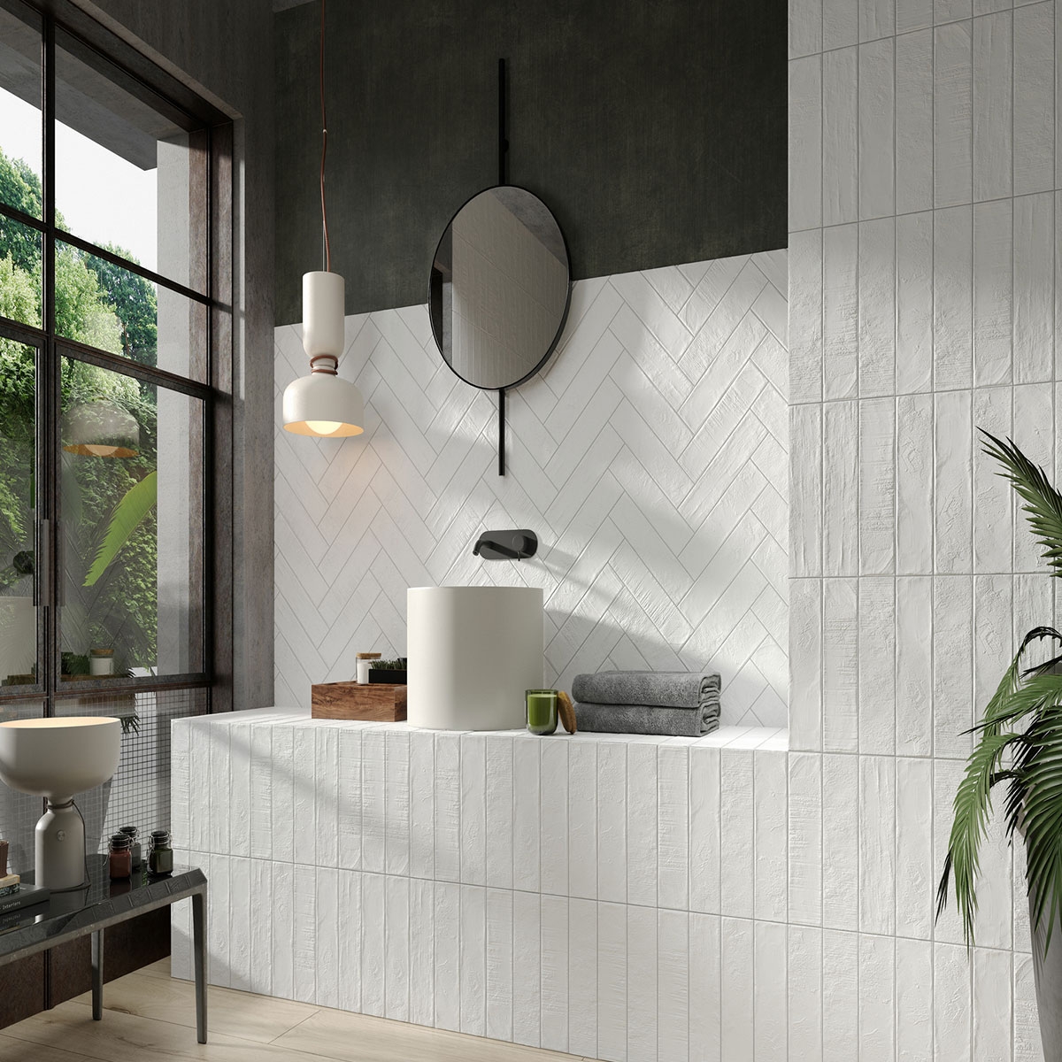 Baño con revestimiento Artisian White