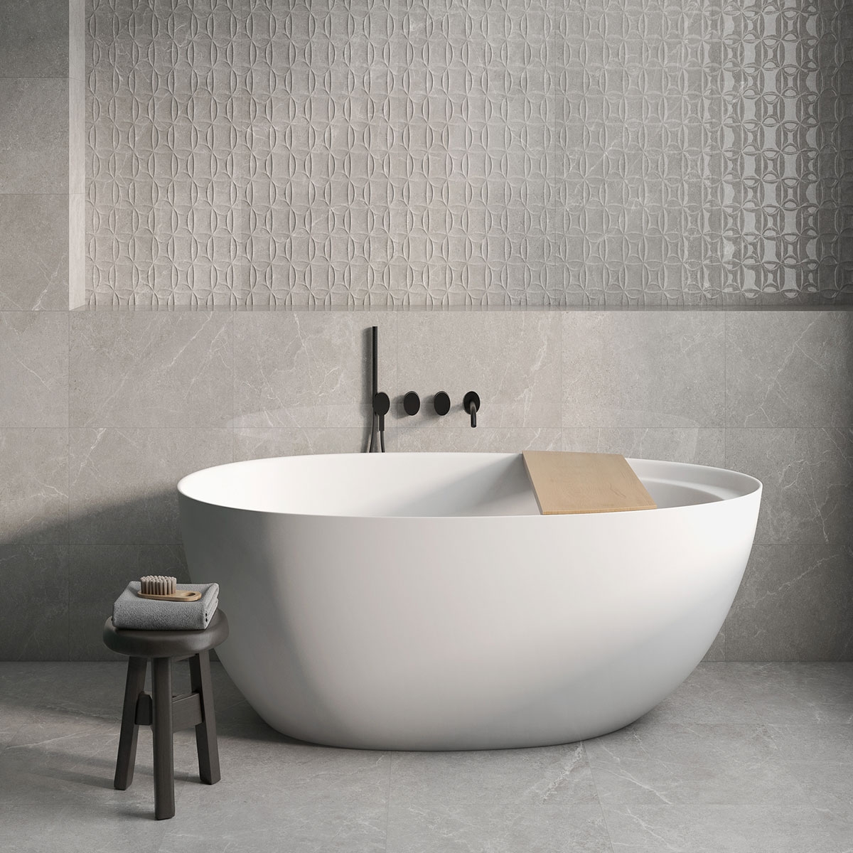 Baño con revestimiento Capitol Dome Grey