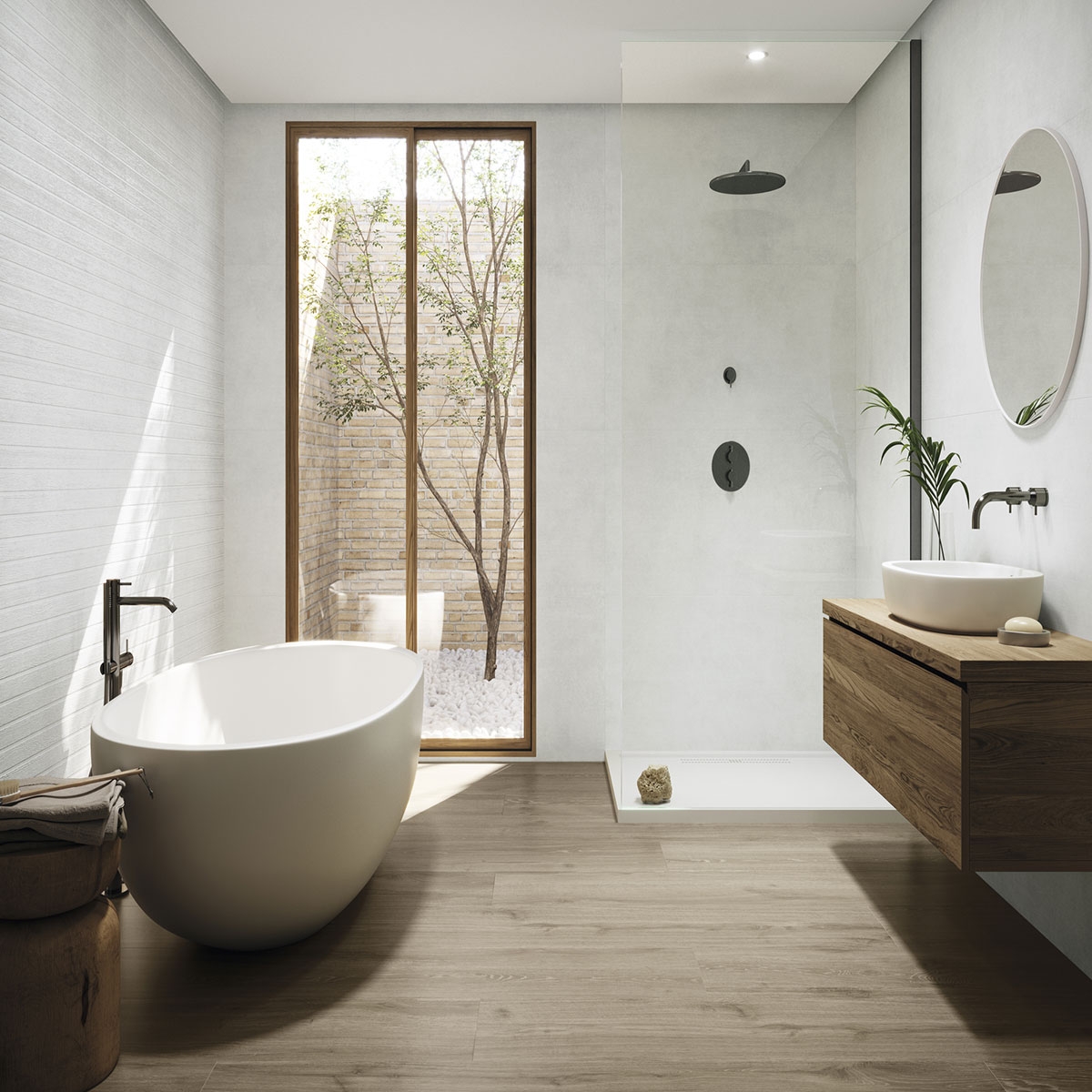 Baño con revestimiento Ikon Gray