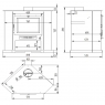 Estufa de leña de rincón CH-5 medidas