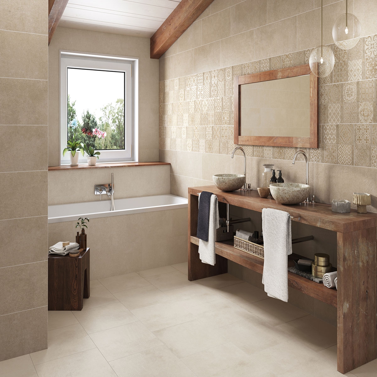 Baño con revestimiento Mistery Taupe