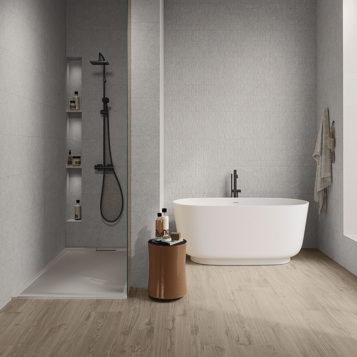 Baño con revestimiento Orleans Grise