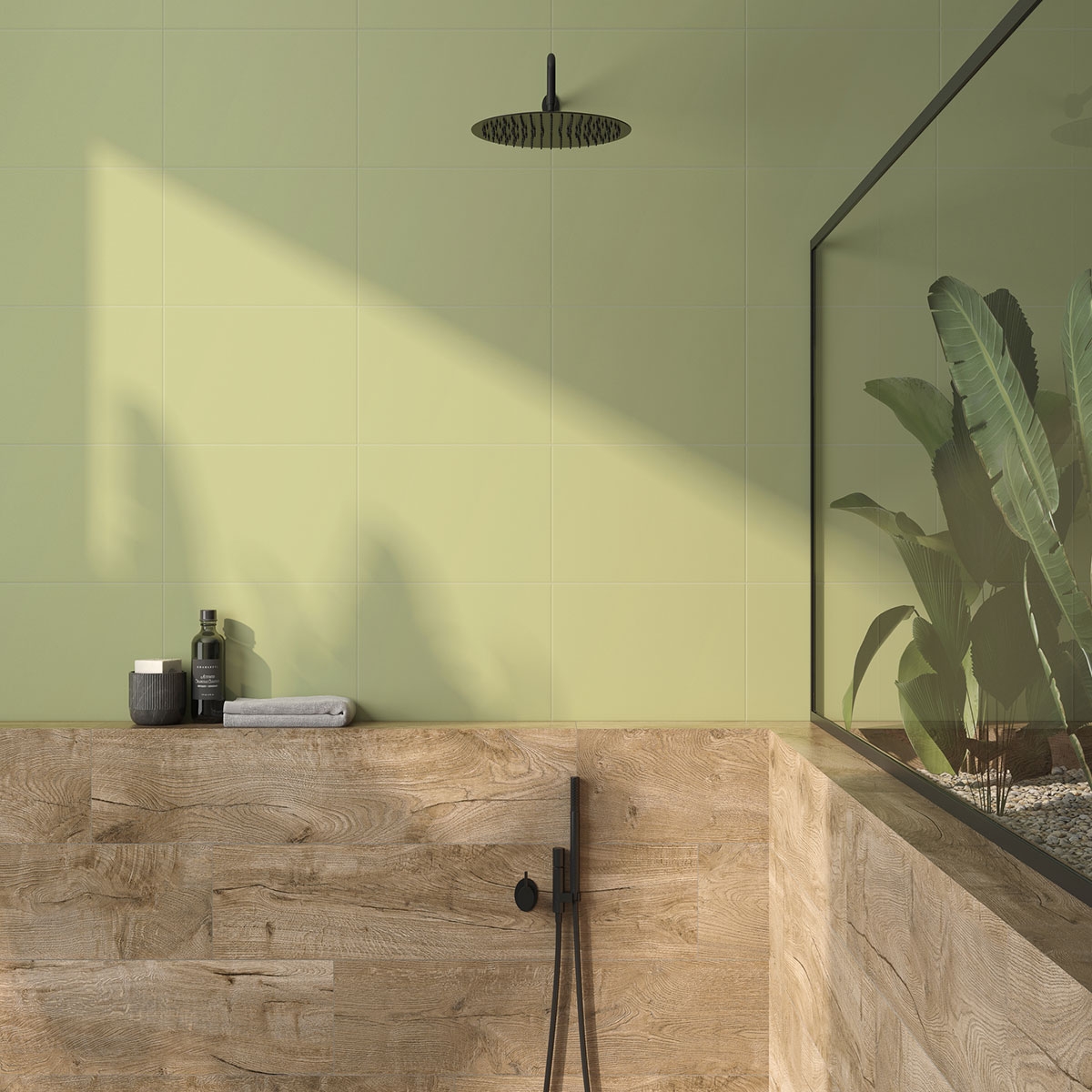 Baño con revestimiento Trendy Matcha