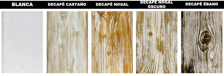 Gama de colores de viga imitación a madera clara